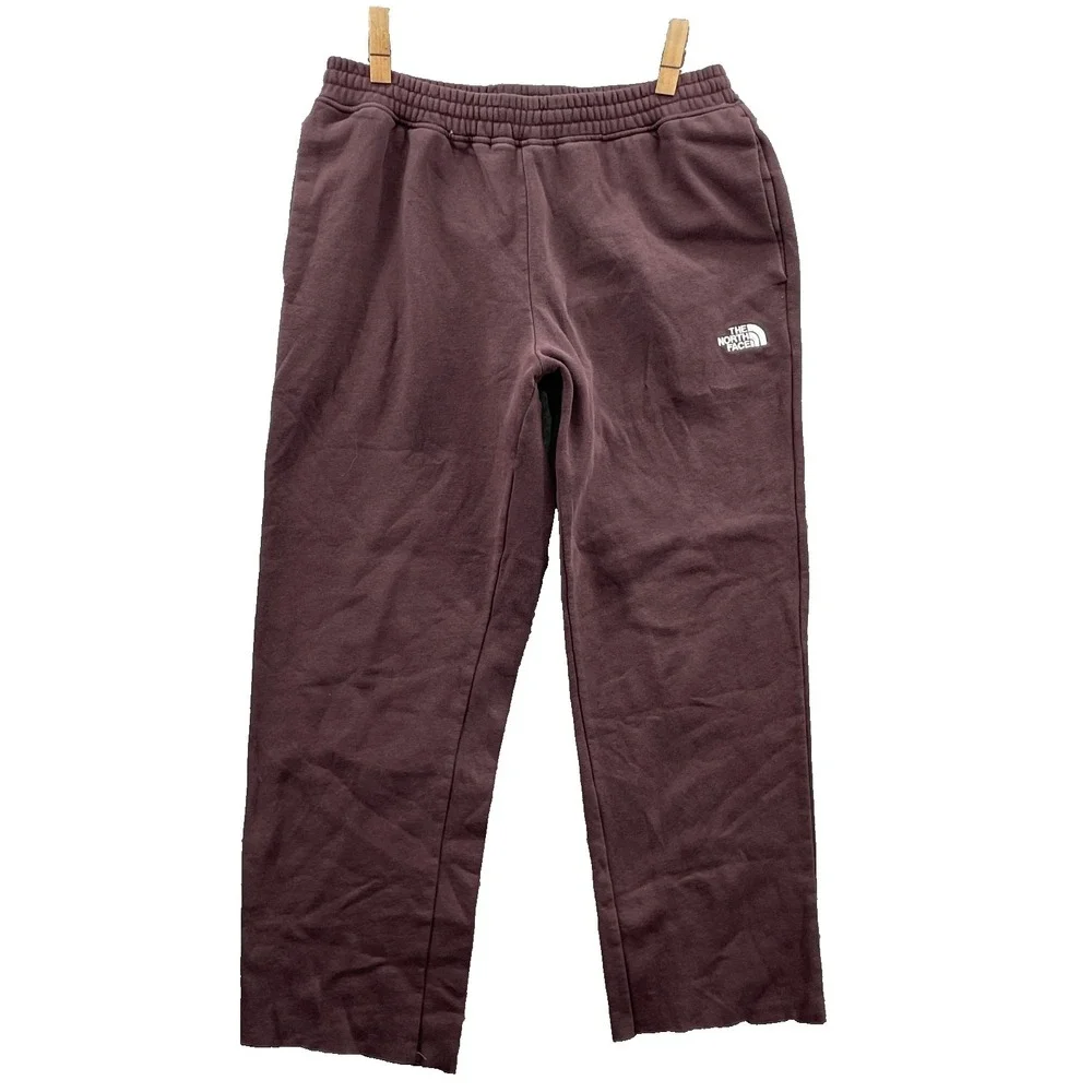 North Face Sweatpants Men's Medium Brown Fleece Cropped Gym Training Sports Gorp